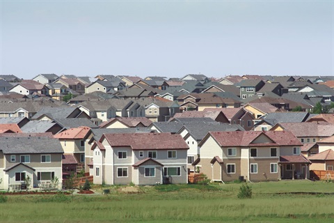 Photo of a variety of homes in the distance