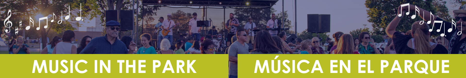 Music in the Park banner