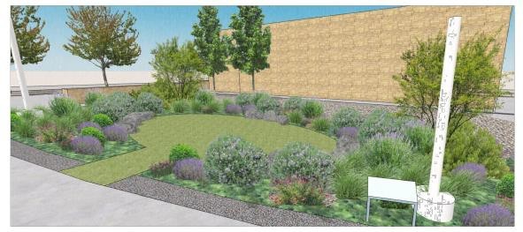 Rendering of Bison Ridge Recreation Center Garden Design