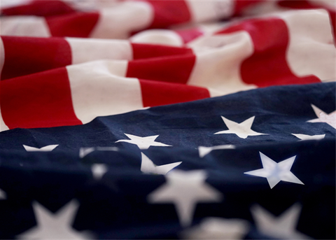 American flag closeup