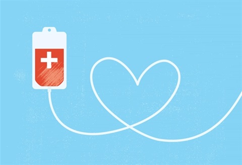 Stock image of blood in a bag showing donation