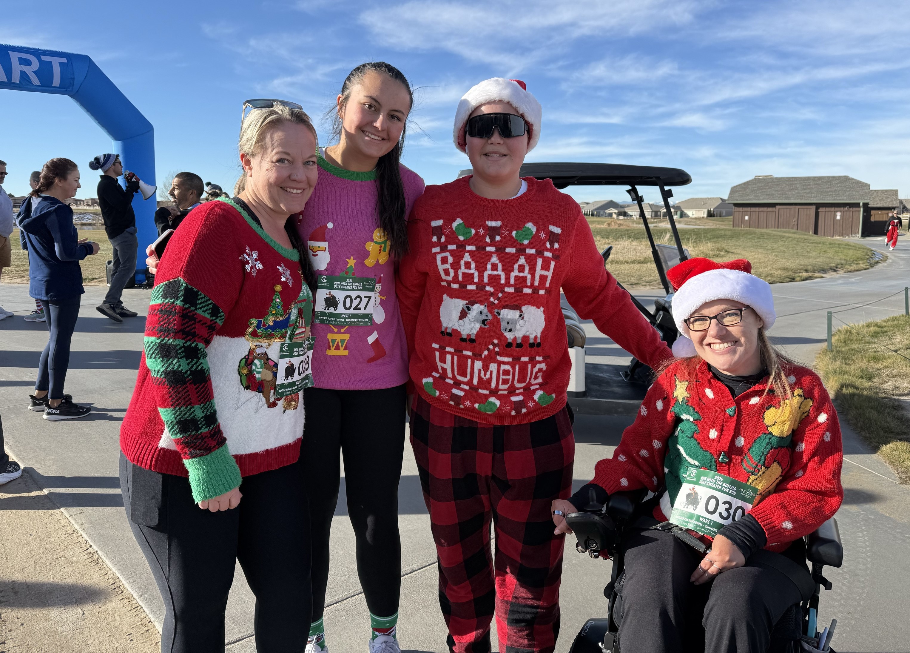 Family in ugly sweaters