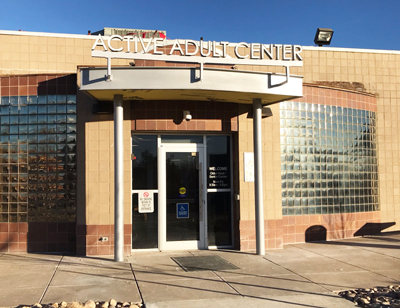 image of the Active Adult Center at Eagle Pointe. Outside view of entryway.