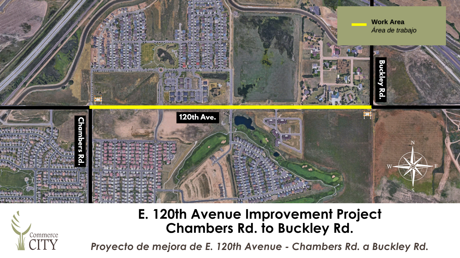 Map of 120th Ave - Chambers to Buckley