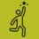 Person reaching for stars icon. 
